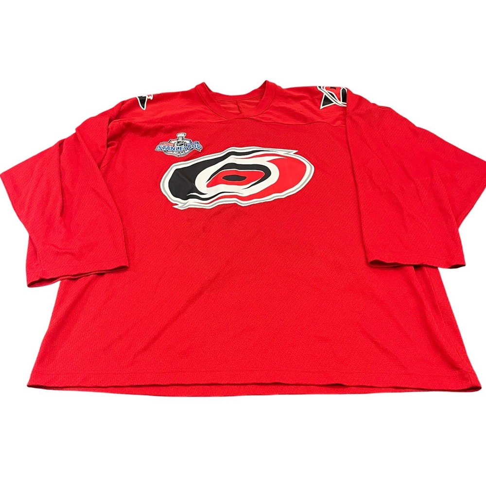 CCM Hockey Jersey Mens Large Red Carolina Hurricanes 2006 Stanley Cup Champs